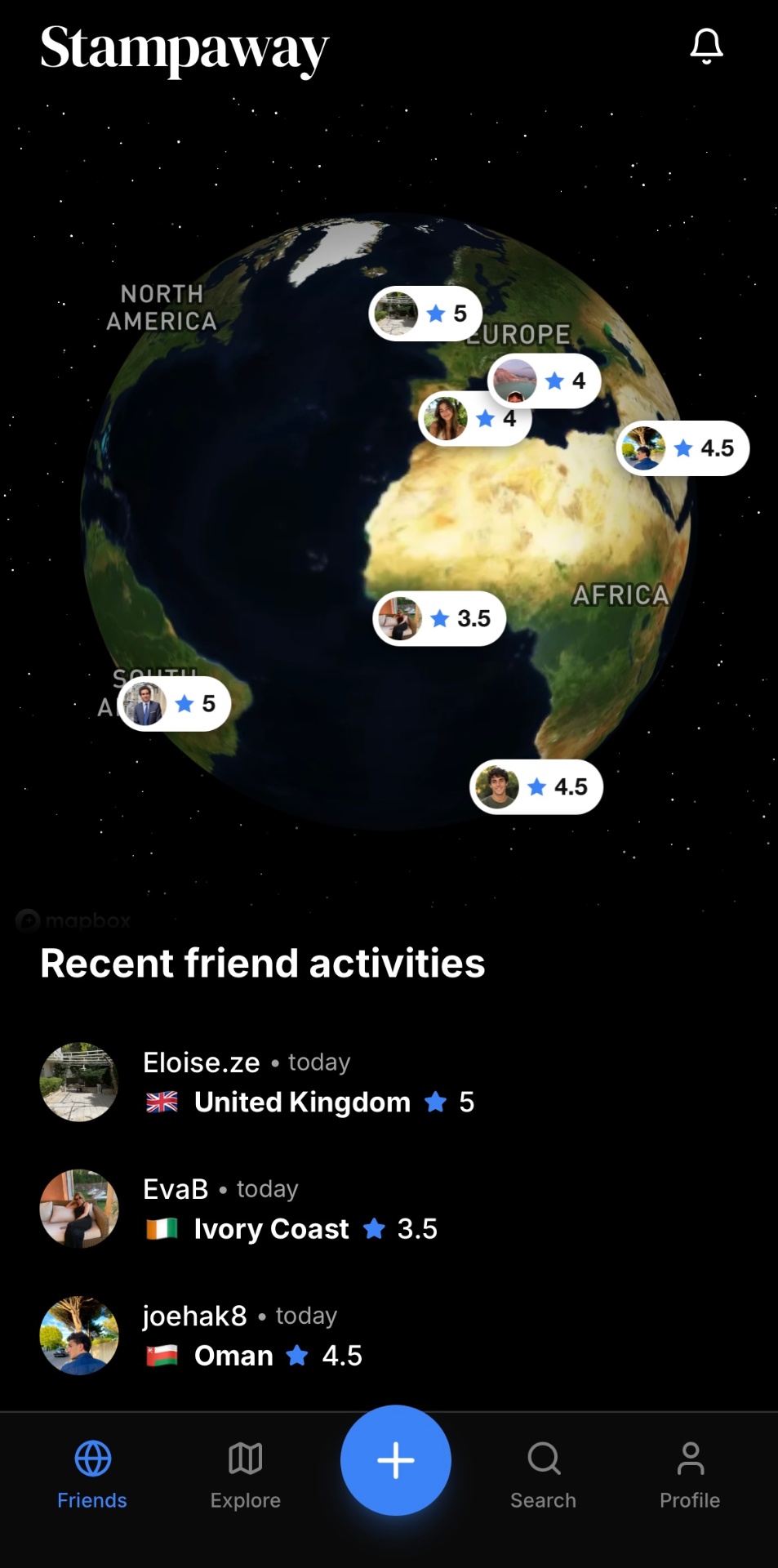 Stampaway friends globe